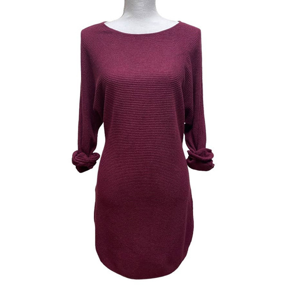 Michael Kors Tops - MICHEAL KORS Wine Waffle Tunic Sweater